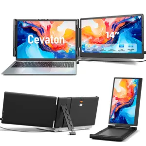 Laptop Screen Extender(It's Not a Computer), 14" FHD 1080P Portable Monitor for Laptop, Plug & Play Screen Extender, Auto Adjust Width Dual Monitor for 13.3" - 17" Laptops, Compatible for MacOS/Wins/Chrome/Dex