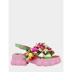 Betsey Johnson JEROMY GREEN FLORAL MULTI