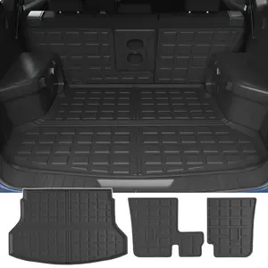 [Fits 14-20 Rogue] Trunk Mat Compatible with 2014-2020 Nissan Rogue SV S SL TPE Cargo Liner Backrest Mat Replacement for 2014-2020 Nissan Rogue Accessories (Fit 2014-2020 Nissan Rogue, Trunk Mat+Backrest Mat)
