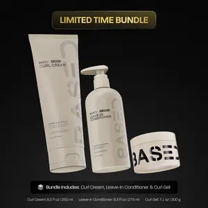 BASED Hydration Definition Hold Trio | Leave-In Conditioner, Curl Cream, Curl Gel Bundle | For Hydrated, Defined Curls with Strong Hold | Premium, Non-Toxic Ingredients