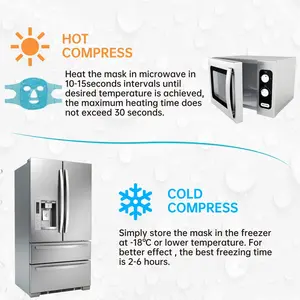 Cold Face Eye Mask Ice Pack, Reduce Facial Puff & Dark Circles, Gel Hot Heat Cold Compress, Spa Gift for Women, Skin Care, Post Laser Cosmetics