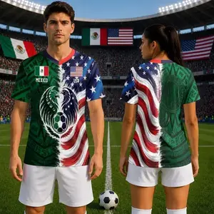 3D Full Half USA Half Mexico Flag Split Print Soccer Jersey, Binational Eagle Football Shirt, Game Day Outfit, Ideal Gift for Soccer Fans#MexicoUSASoccerJersey#BinationalFootballTop#SplitFlagSoccerShirt#GameDayOutfit#SoccerJersey..