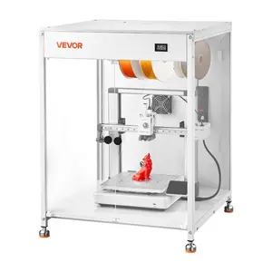 3D Printer Enclosure - Transparent Acrylic Protective Case with Ventilation, Dustproof & Waterproof Design, Constant Temperature Control, LED Light, Compatible with Bambu Lab, Ender, Neptune, Kobra