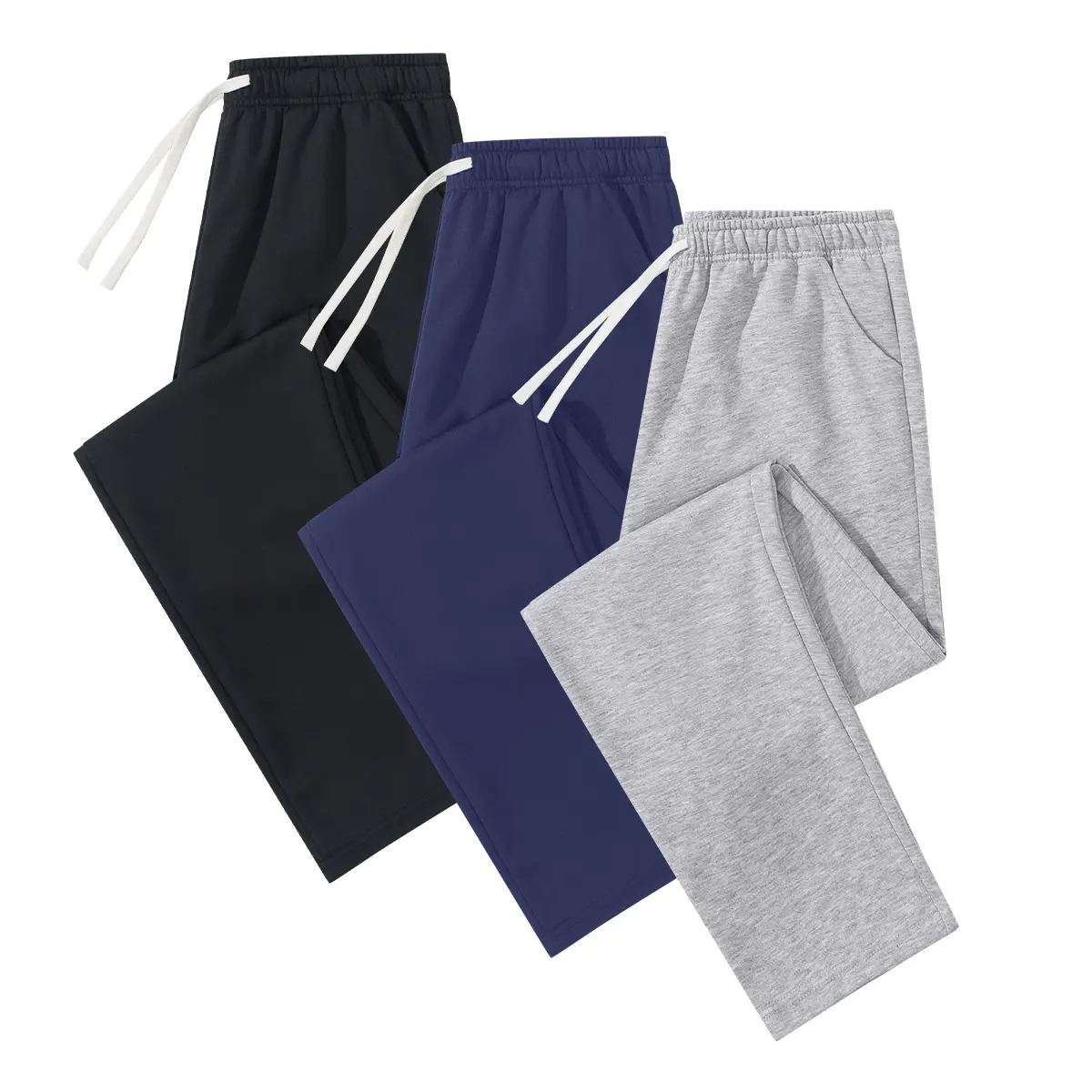 2-piece Set Suitable for All Seasons Men's Solid Color Drawstring Hanging Pants Gray Fashionable Casual Versatile Comfortable Loose Pants Street Style Men's Large Clothing Gray Fashionable Composite Soft Fabric Plain Pants Menswear Trouser fall outfits so