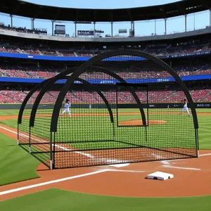 Heavy-Duty Baseball Batting Cage with Net and Sturdy Frame – Multi-Sport Practice Tunnel for Baseball, Softball & Golf – Easy Setup – Great for Backyard or Field Training – 32ft/33ft Length