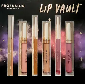 PROFUSION Lip Vault 6 pcs Lip Gloss and Lip Liner Glossy Lipstick Set for Versatile Makeup Looks