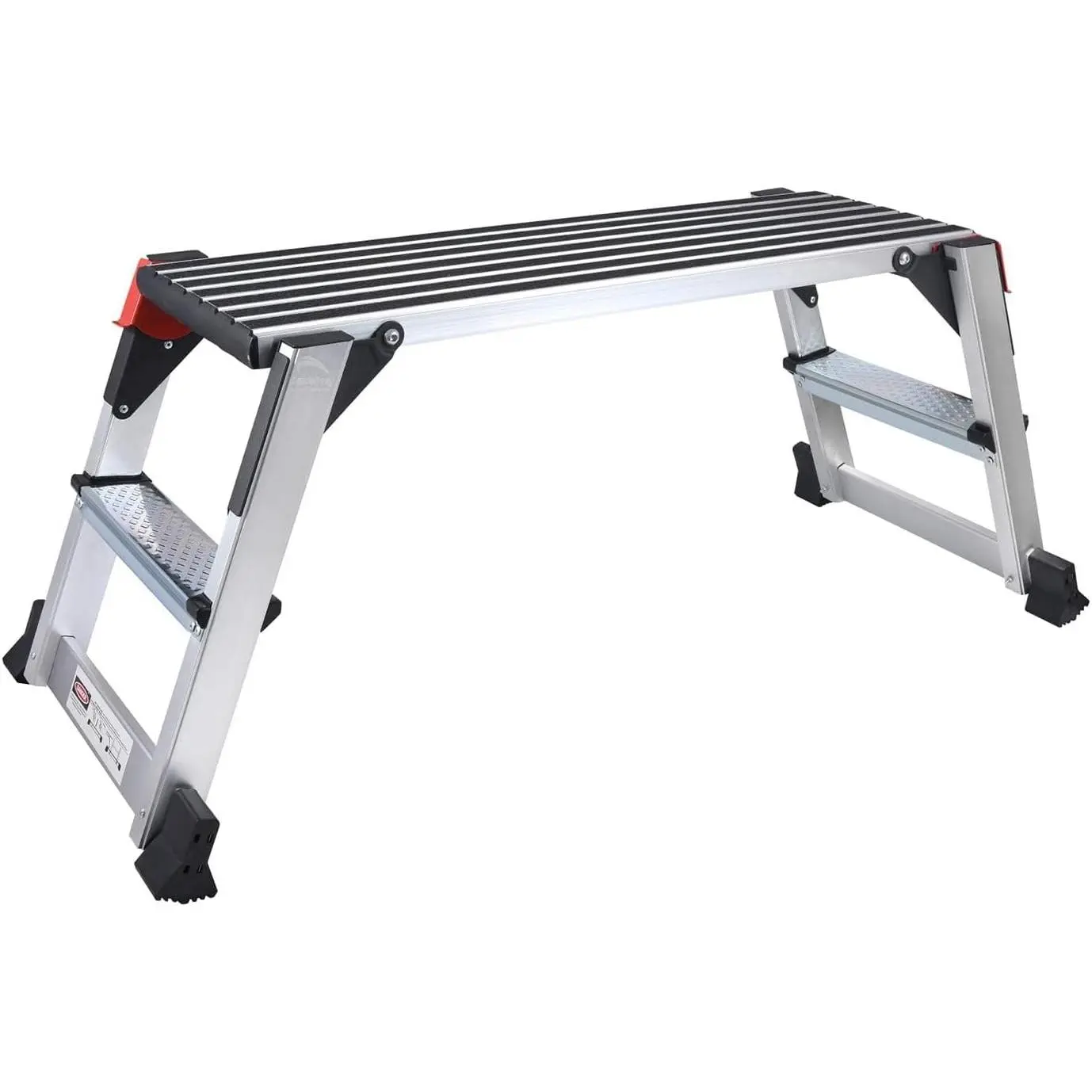 LEADALLWAY Aluminum Folding Work Platform, Heavy-Duty Step Stool with Non-Slip Mat, Portable Work Bench, 660 LBS Capacity, 38" L x 15" W
