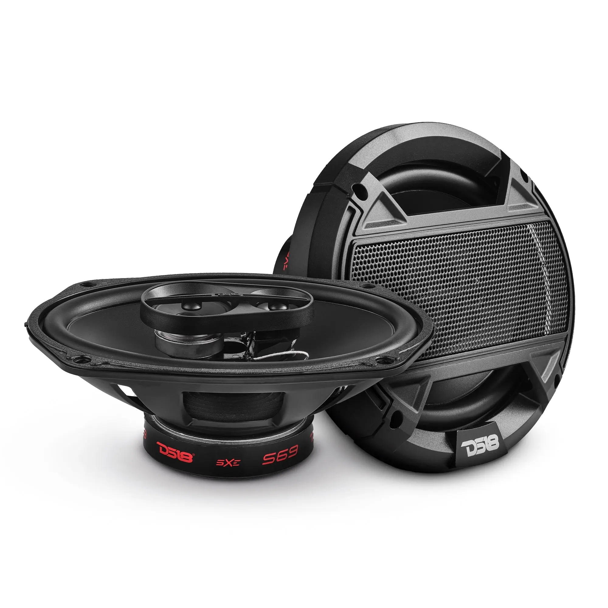 DS18 SELECT 6x9in 3-Way Coaxial Vehicle Speaker, 240W RMS 4-Ohm Bass Speakers for Car Stereo Upgrade & Automotive Stereo, Includes Grill, S69