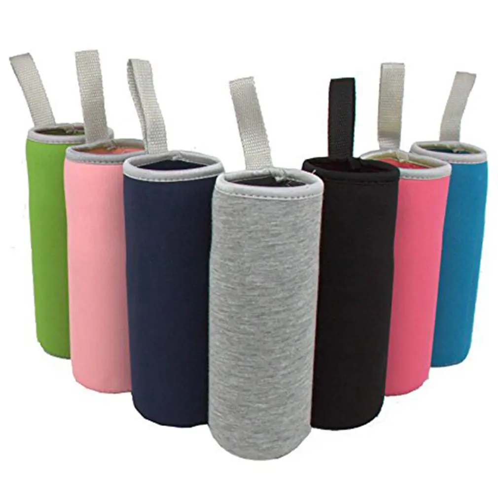 7 Pack Neoprene Bottle Cover, Multi-Color Insulated Holder with Finger Strap for 12-18 oz Glass or Plastic Bottles, for Outdoors & Driving, Portable, Beverage, Insulation, 18 Cm Length, 18X6.6cm, Indoor, Rose Red, Navy Blue, Camping, 6.6 Cm Diameter, Blac