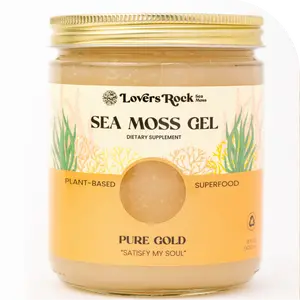 Lovers Rock Sea Moss Gel - Pure Gold Infusion-Free, 100% Sugar Free, Plant-Based Superfood, Dietary Supplement for Healthcare & Fitness