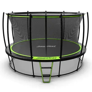 JumpFlex HERO 12' Round Trampoline with Safety Net Enclosure and Net Attachment