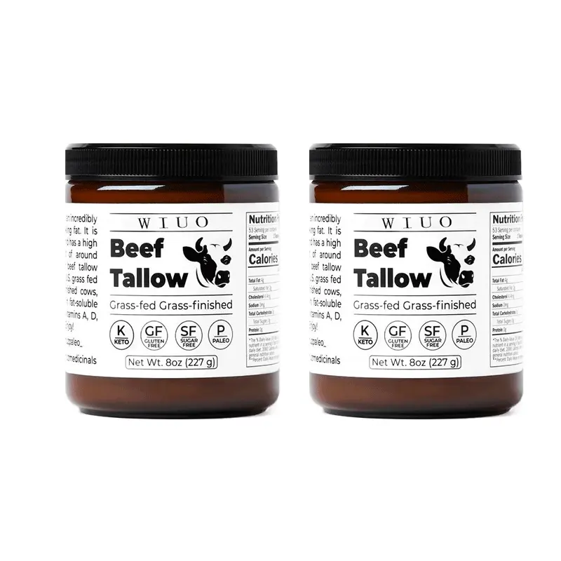 Grass-Fed Beef Tallow Whipped Balm - Deep Moisturizing Cream for Face & Body, Nourishing Vitamin-Infused Lotion for Dry Skin, Deep Moisturizing Nourishing, Stable