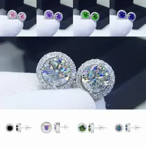 【2026 MUST-HAVE】 S925 Silver Moissanite Stud Earrings | Dual Style (Combination/Stud) | 0.3/0.5/2ct Sizes | Authentic Certificate | Ideal Xmas Gift for Him & Her | DealsForYouDays Special Versatile Elegant