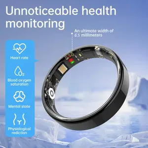 Smart Ring Bluetooth Call Heart Rate Blood Pressure Monitor 5ATM Waterproof