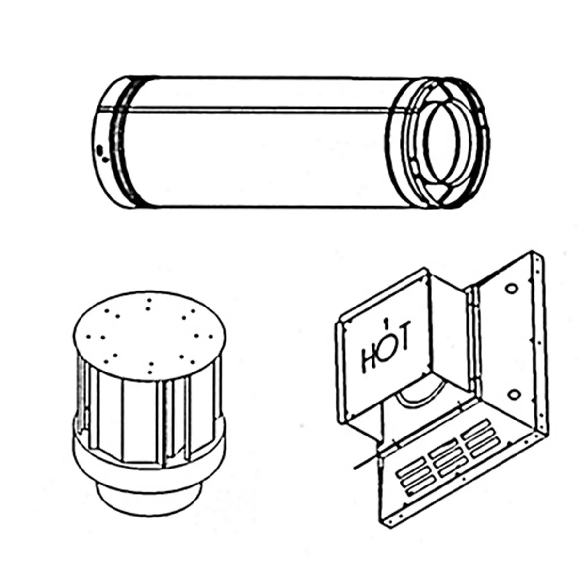 212 MAIN Superior SV4.5L6 6 in. Direct Vent Pipe with Stickers - Wall & Fireplace Vent Component for Room Use