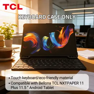 Keyboard Case for TCL NXTPAPER 11 Plus (Tablet NOT Included) – Detachable Design, Multi-Angle Stand, Magnetic + Clip-in Support, Slim & Portable, Long-Lasting Battery