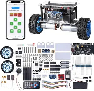 DIY Self-Balancing Robot Car Kit, Soldering Practice STEM Project with Ultrasonic Obstacle Avoidance, WiFi + IR Dual Control, Electronic Solder Engineering Toy for Kids Ages 13+