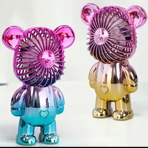 Handheld Fan Rechargeable Usb Mini Fan Portable, Cute Bear Fan, Eyelash Fan For Kids Girls Women Home/Travel/Outdoor/Makeup/3 speeds available/ long time use Mobile Handy Protection