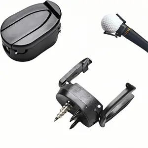 Premium Foldable Golf Ball Picker Upper - Putter Grip Mounted Retriever with Screw Attachment (2-Pack) - Eliminates Bending, Durable Synthetic Material, Travel-Ready