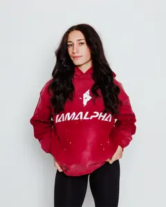 Women’s Distressed Washed Hoodie
