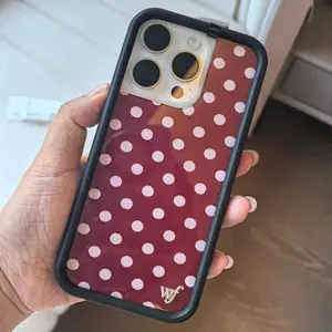 Wildflower Colors Polka Dots Phone Case for iPhone 16 15 14 13 12 17 Pro Max Plus Air WF ins Blue Red Wave point WF Cover Coque