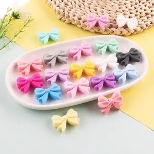 20pcs New Bowtie-Shaped Silicone Focal Beads, Multi-Color Assortment, Suitable for Various Bracelets, Necklaces, Beaded Pens, and Phone Charms, Diy With Charms, Diy Beading Accessories, Diy Craft Embellishments