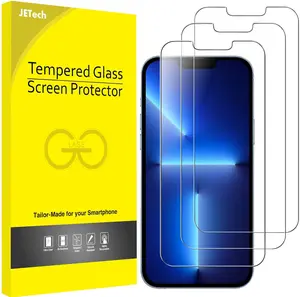 Screen Protector Compatible with iPhone 13 and iPhone 13 Pro 6.1-Inch, Tempered Glass Film, 3-Pack