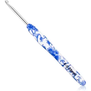 3.75 mm(F) Crochet Hook, Ergonomic Handle for Arthritic Hands, Extra Long Knitting Needles for Beginners and Crocheting Yarn (3.75mm-F)