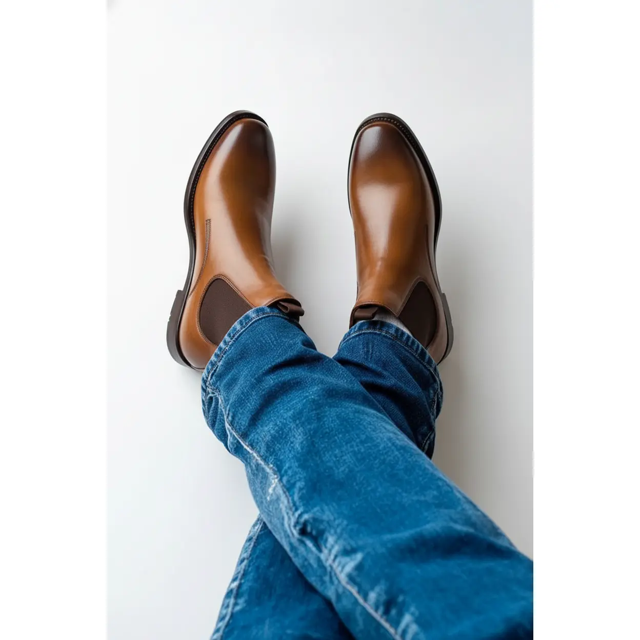 Santino Lusigino Shoes | Men's Cognac Dress Boots