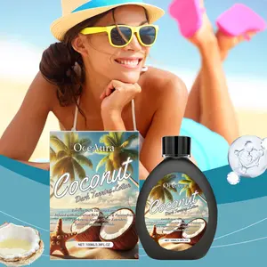 OceAura Tanning Lotion Body Care Coconut Oil Passion Fruit Extract Glycerin Bronze Tan Accelerator Deep Hydrating Long-Lasting Sun-Kissed Glow Sunless Tanning Glow