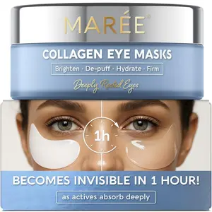 Invisible Under Eye Patches MAREE – Eye Masks for Dark Circles & Puffy Eyes with Collagen, Caffeine & Retinol – Under Eye Bags Treatment for Women & Men