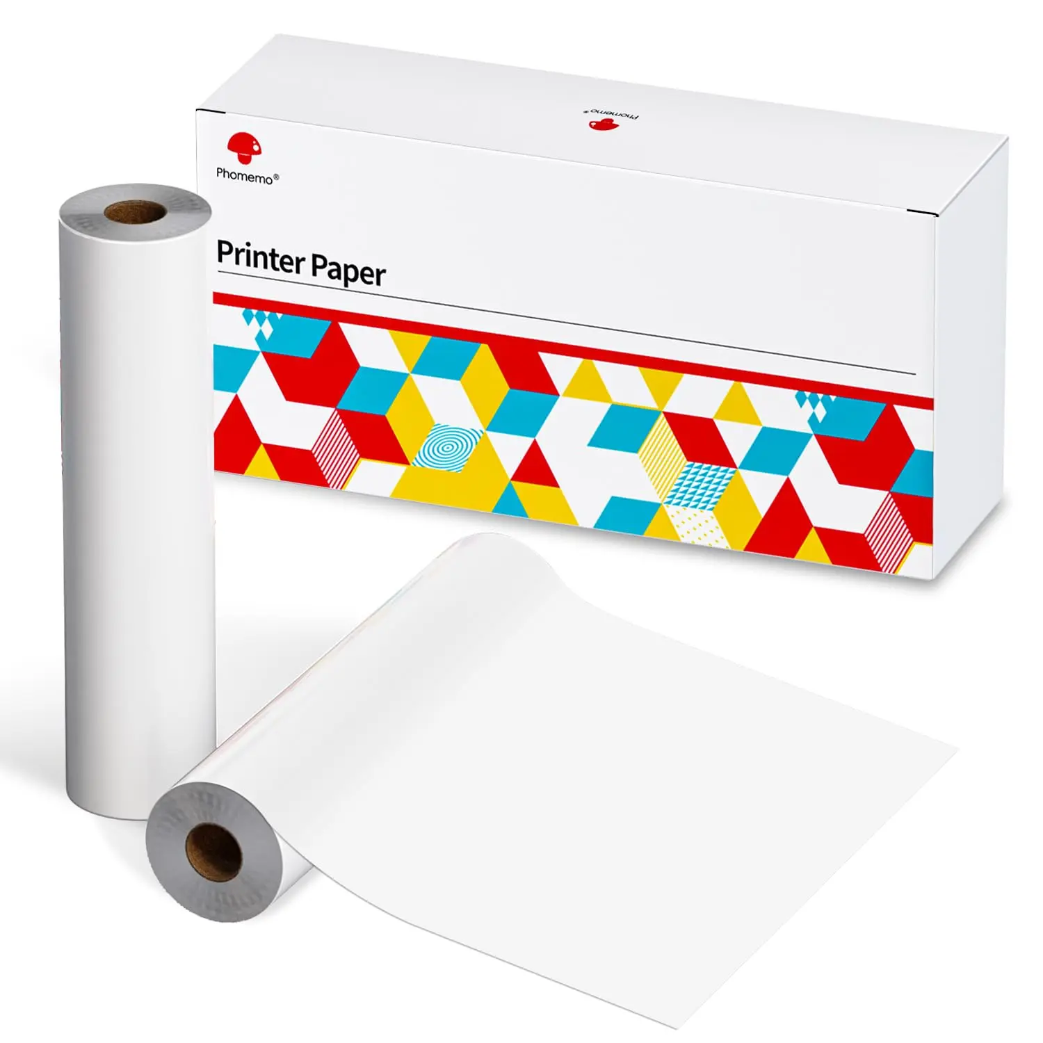 Phomemo M08F / M832 / M834 / Jadens / MT810 Compatible - A4 & US Letter Quick-Dry Thermal Paper, 8.5" x 11", 2 Rolls for Documents & Study Notes