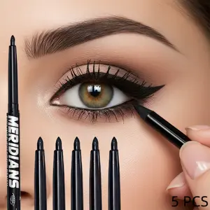 5pcsmultifunctional eyeliner and eyebrow pencils, dual-use for eyes and brows, long-lasting wear, soft, delicate, and smooth texture, easy to apply, matte finish that resists smudging, beginner-friendly, a must-have versatile makeup for beauty enthusiasts