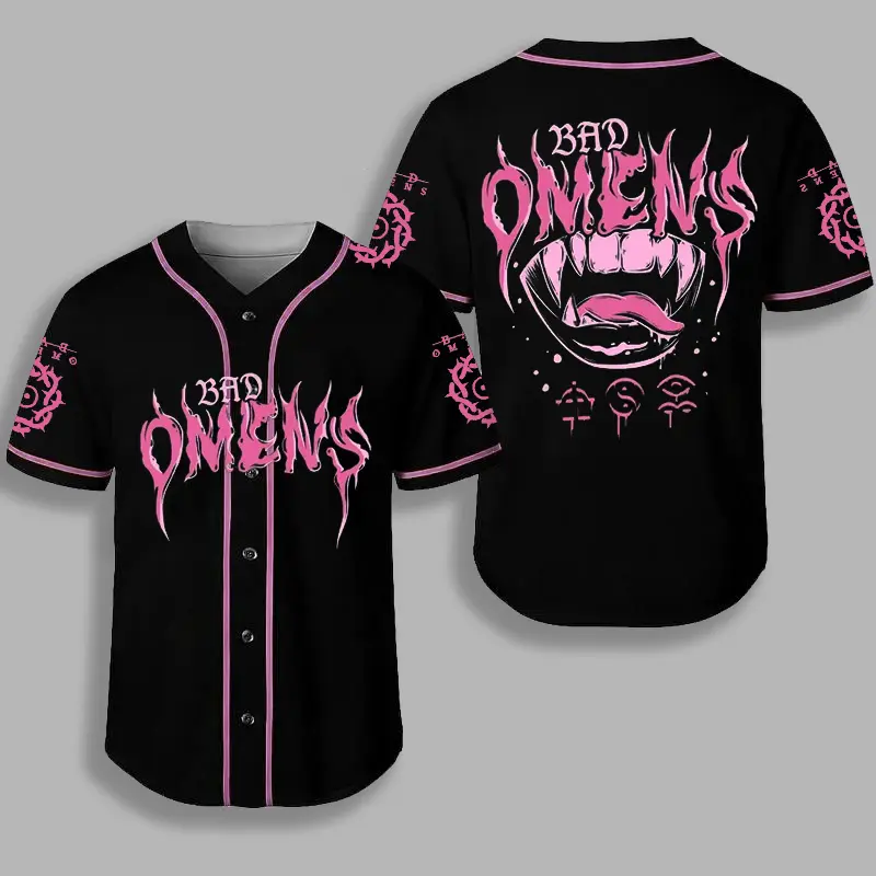 Vintage 90s Band Baseball Jersey, Distressed Gothic Metal Shirt, Bad Omens Heavy Metal Band Jersey, Best Gift For Rock Fan, Alternative Rock Aesthetic Apparel
