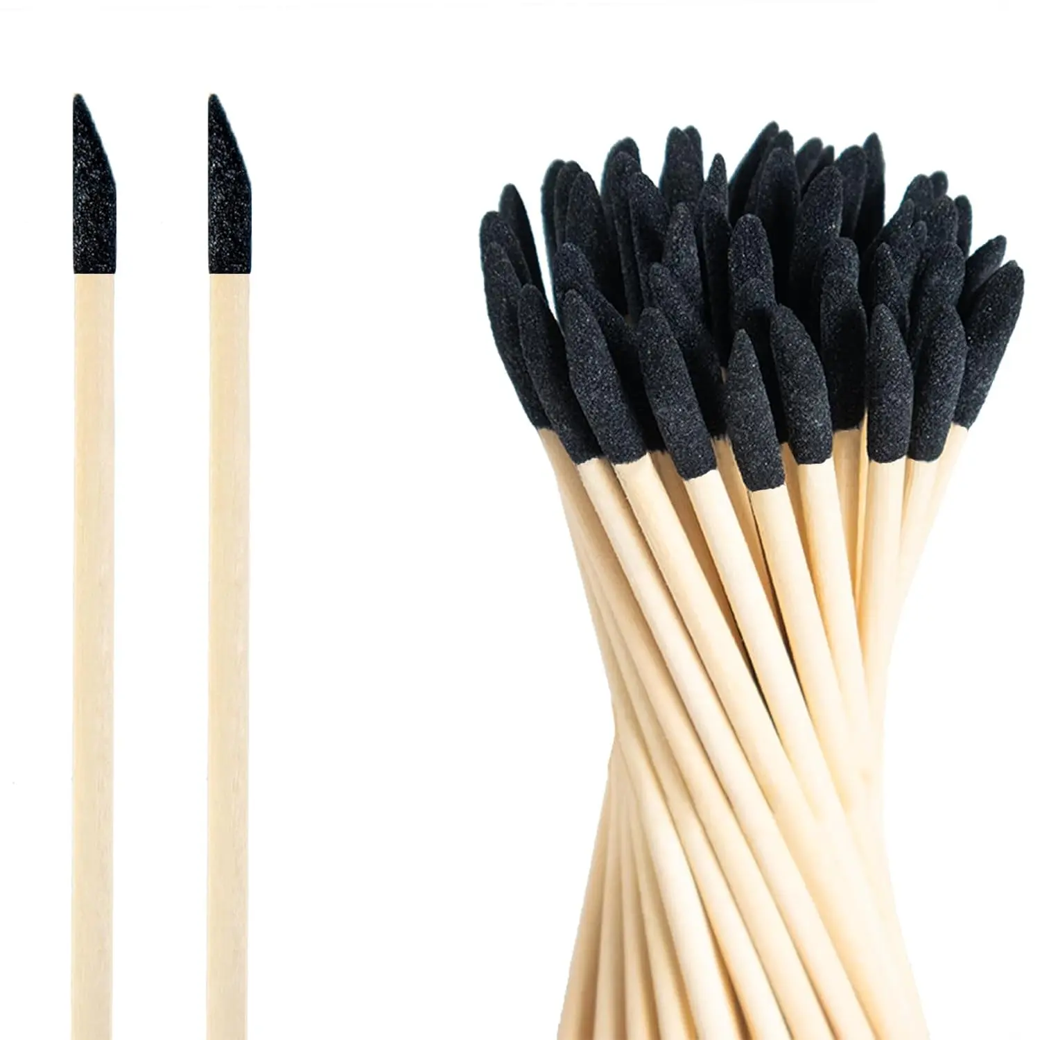 50 Pack Sanding Sticks, Matchsticks Sanding Sticks for Plastic Models, Fine Detailing Sanding Tools for Tight Spaces , 280 Grit, 5.4 x 0.2 Inch