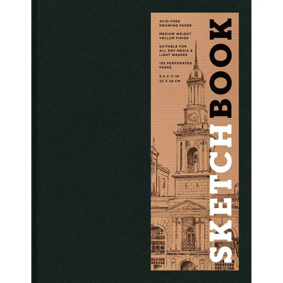 Sketchbook 8.5 x 11" Black Hardcover Mixed Media Sketchbook for Drawing