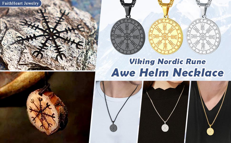 Viking Thor's Hammer Talisman Necklace for Men, Vintage Norse Mjolnir Amulet Pendant with Sturdy Wheat Chain, Stainless Steel Jewelry (Gift Box)