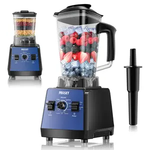 Prasky Professional Blender，2x BPA-Free 68oz Containers， DOUBLE DUTY Blender & Grinder Combo，MAX POWER: 2400W Peak / 1000W Rated Motor，NewYearNewGear ，KitchenEssentials