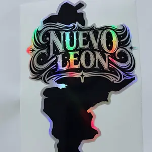 Mexico states decals - black holographic