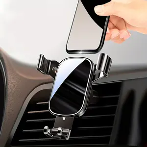 Gravity-Sensing Car Air Vent Phone Holder, Triangular Design Car Phone Stand for Safe Driving, Compatible with All Smartphones, Universal Car Mount
