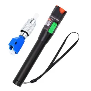 Visual Fault Locator Kit 30mW 30KM with 2.5mm Universal Connector FC Male to LC Female Adapter, VFL Red Light Pen for Network Cable Test, Fiber Optic Source Tester Detector Meter for FC,SC,ST,LC
