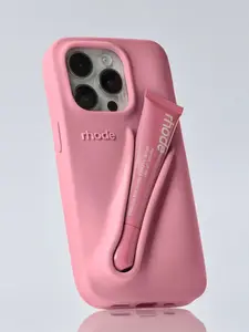 [Full Box] RHODE Lip Case for iPhone 11–17 Pro Max – Integrated Lip Balm Holder, Rhode With Box and Lip Gloss Set Silicone Case for iPhone 17 16 15 14 13 12 11 Pro Max Plus Lipstick Toast Espresso Ribbon Cover