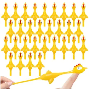 30PCS Flying Launching Chicken Toy, Finger Flicking Ejector Game, Stress Relief & Party Fun, Easter Birthday Gift for Classroom Rewards and Prize Exchange, Portable