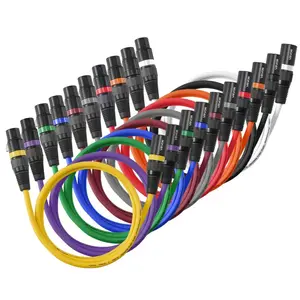 Summervibes VEVOR XLR Cable 3.3 ft, 10 Pack, Shielded Balanced DMX Male to Female Microphone Cables, Gold-Plated 3-Pin XLR Mic Speaker Cord Wire, for Stage Lighting, Microphones, Amplifier, Mixer, Speaker Systems