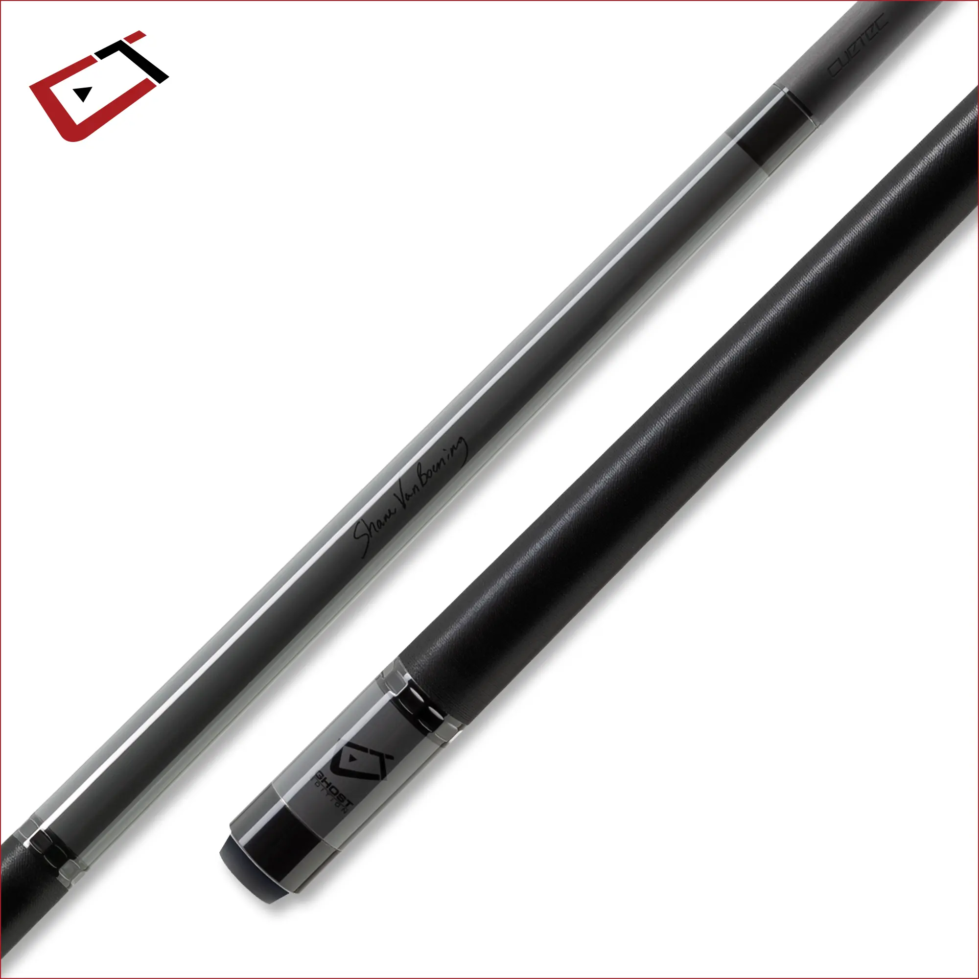 CUETEC CYNERGY SVB GEN I GHOST Shane Van Boening Designed Carbon Fiber Pool Cue with 3D Chrome Rings & Irish Linen Wrap