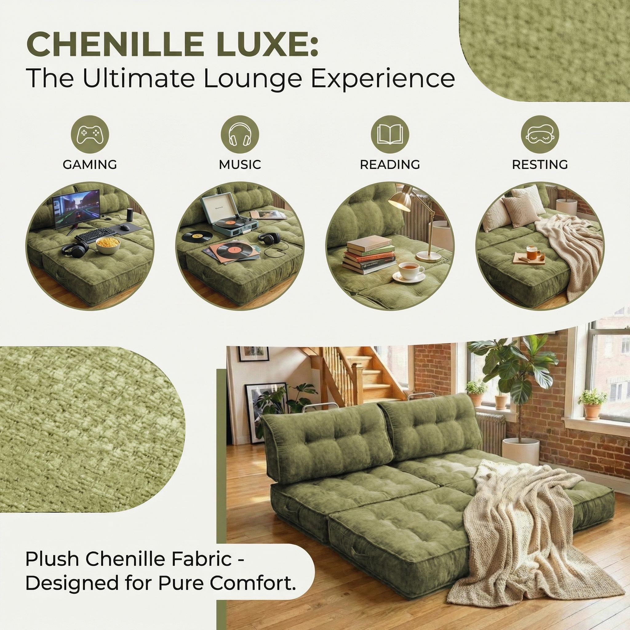 2-in-1 convertible sofa bed, foldable design, modern soft and comfortable corduroy fabric high-density memory sponge filling, small living room, bedroom, and lounge sofa