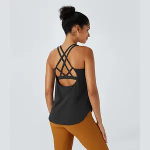 Halara UltraSculpt U Neck Curved Hem Running Tank Top