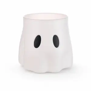 Ghost Planter Pot, Cute Plastic Ghost Vase Bowl for Indoor Outdoor Decor, Halloween Flower Pot Centerpiece for Porch Garden Table Display
