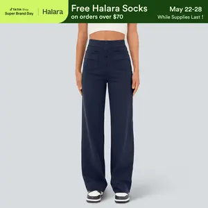 【Creator‘s Pick】Halara DayStretch High Waisted Pockets Straight Leg Casual Pants