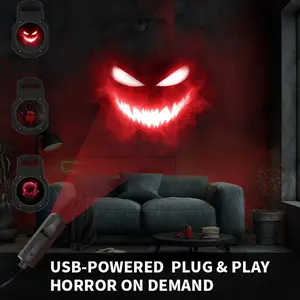 Halloween Rotatable Skull LED Projector Lamp - Adjustable  Night  for Bedroom & Living Room Ambiance,  & Ceiling Accent, Ideal Holiday Gift, Home Decoration, Photo Backdrop, Halloween  dimmable table lamp Modern Table Lamp with  Ports